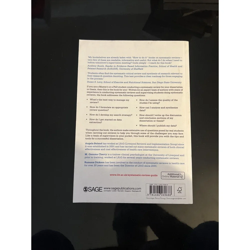 Doing a Systematic Review : A Student's Guide Paperback
